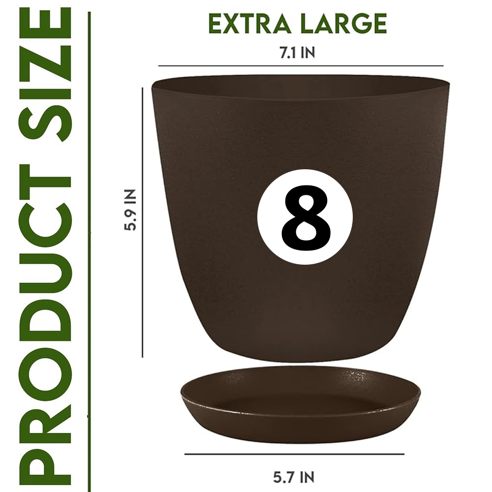Revitalize Your Space with Fast Forward Extra Large Plant Pots: Two Vibrant Colors, Drainage, Ideal for Indoor Planters - Explore Multi-Packs for Plastic Planters, Cactus, and Succulents Decor Fast Forward