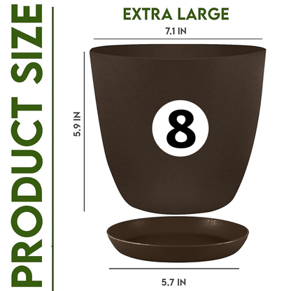 Revitalize Your Space with Fast Forward Extra Large Plant Pots: Two Vibrant Colors, Drainage, Ideal for Indoor Planters - Explore Multi-Packs for Plastic Planters, Cactus, and Succulents Decor Fast Forward